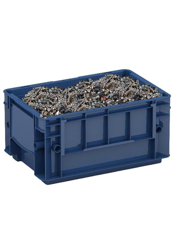 Ящик сплошной (R-KLT 3215) 297 х 198 х 147,5 синий усиленное дно