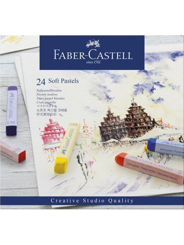 Пастель Faber-Castell Soft pastels 24 цв., картон. упак, 128324