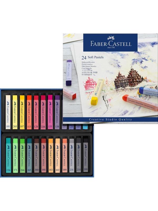 Пастель Faber-Castell Soft pastels 24 цв., картон. упак, 128324