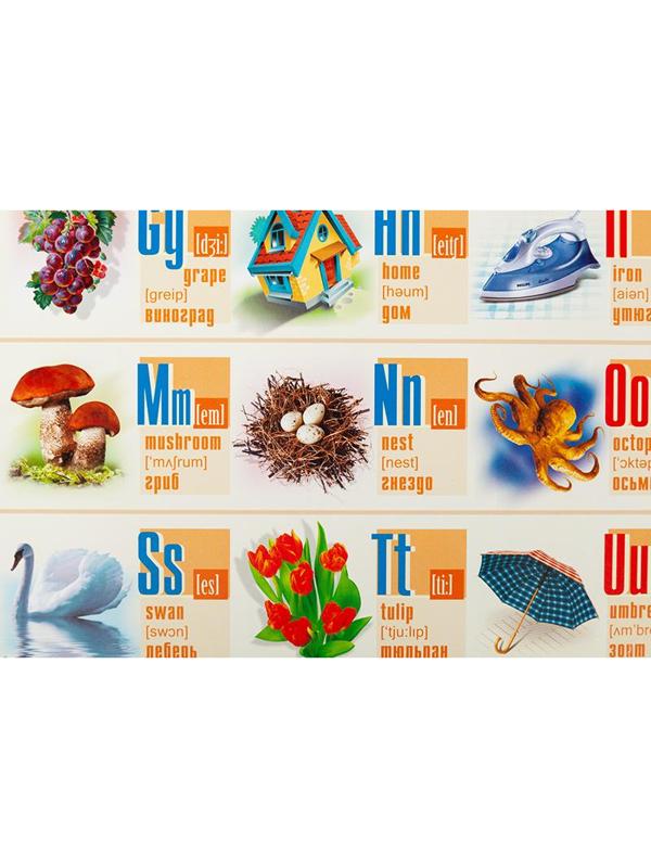 Коврик на стол  380x590мм ENGLISH, с картоном и картинкой внутри