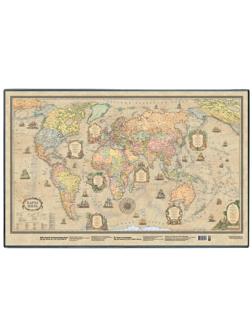 Коврик на стол  380x590мм Ретро, с картоном и картинкой внутри