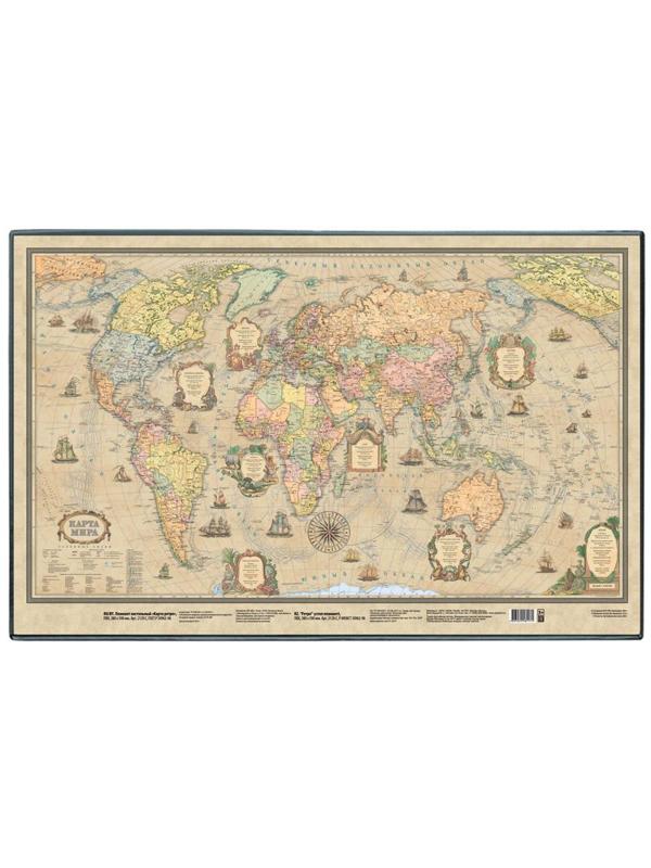 Коврик на стол  380x590мм Ретро, с картоном и картинкой внутри