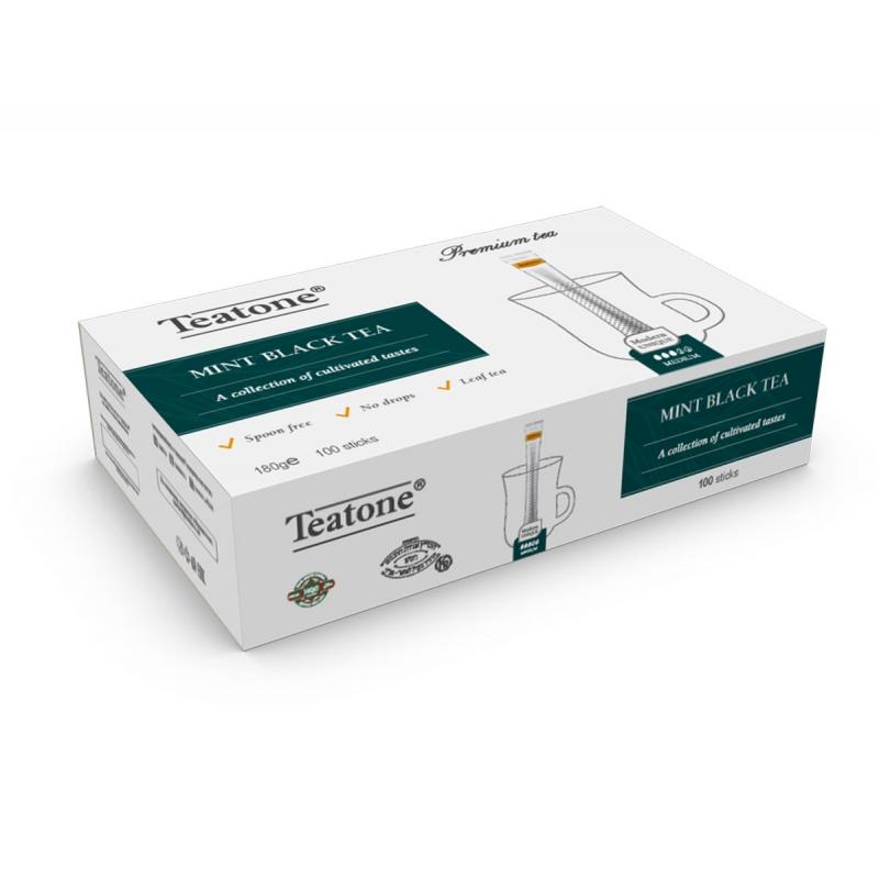 Чай Аромат мяты TEATONE черный, 1 уп.x 100 стиков