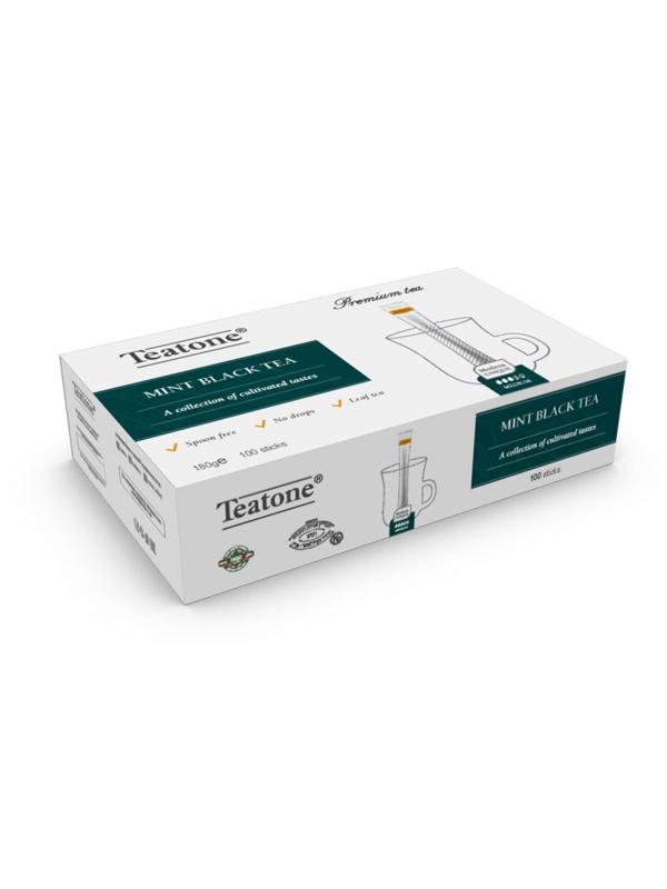 Чай Аромат мяты TEATONE черный, 1 уп.x 100 стиков