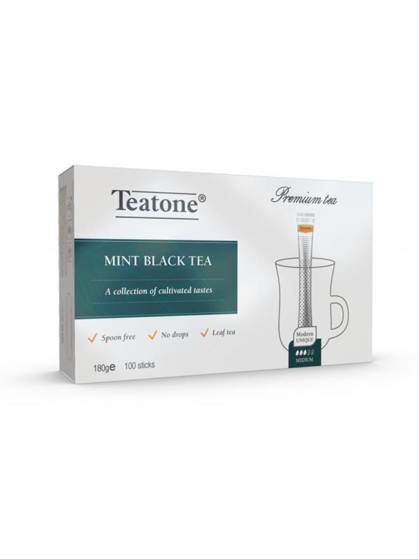 Чай Аромат мяты TEATONE черный, 1 уп.x 100 стиков