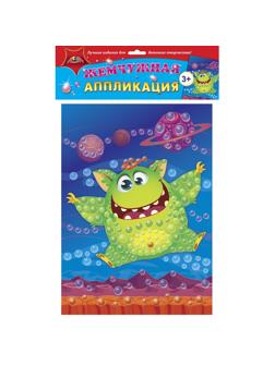 Набор для изготовления Аппликация жемчужная Космический мо С3277-14