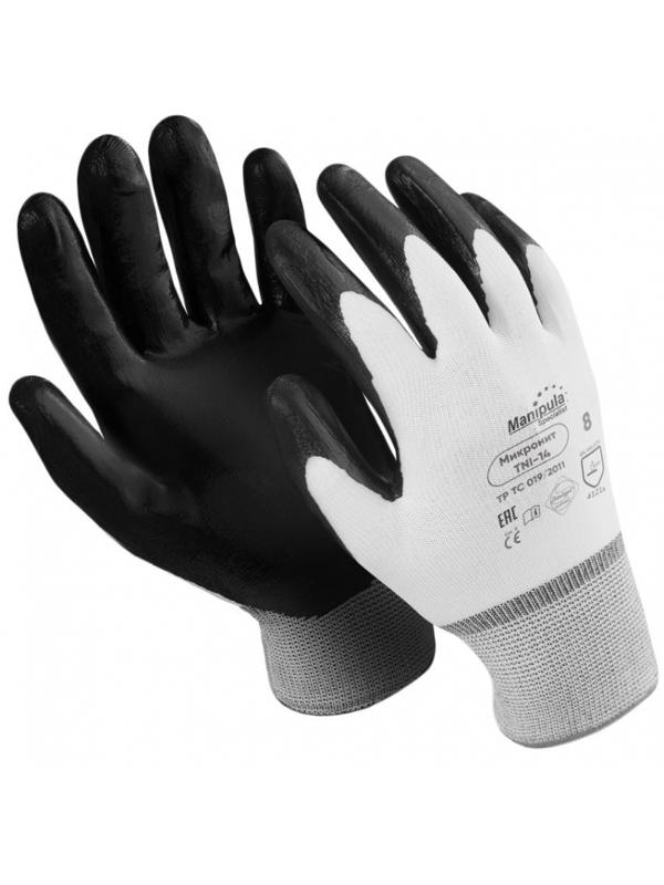 Перчатки защитные нейлон/нитрил Manipula МИКРОНИТ (TNI-14/MG121) р.7