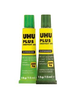 Клей UHU PLUS ENDFEST 300 универсальный эпоксидный,2х15мл (45640)