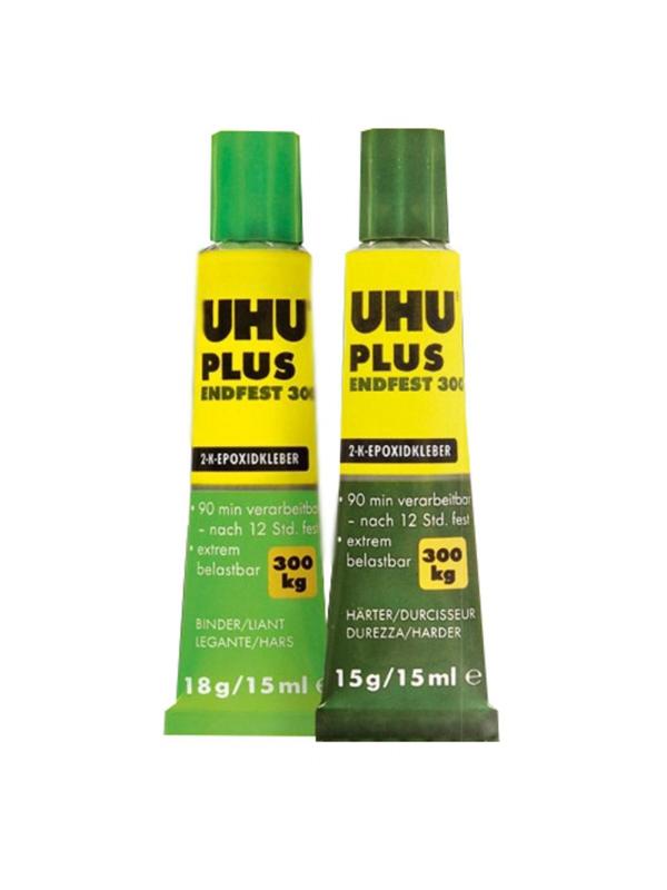 Клей UHU PLUS ENDFEST 300 универсальный эпоксидный,2х15мл (45640)