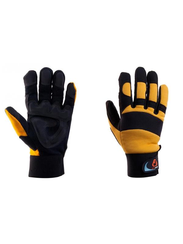 Перчатки защитные антивибрационные JetaSafety JAV01 черно-желт. р.L(9)