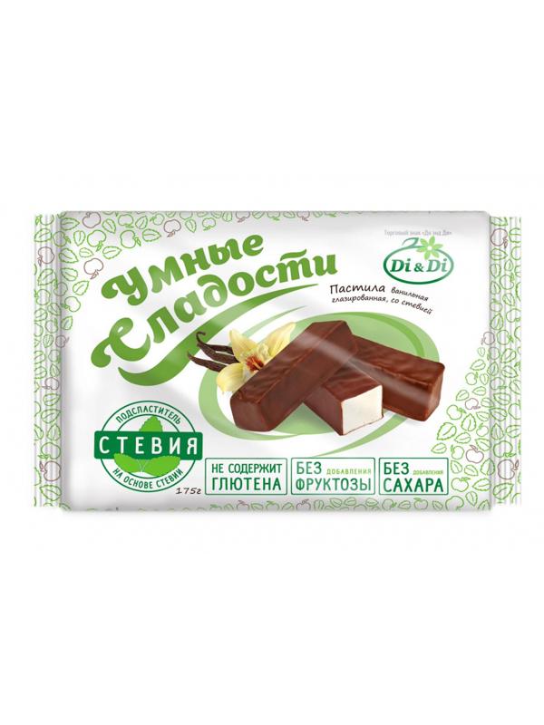 Пастила Умные сладости Di&Di ванильная в шоколадной глазури,стевия, 175г