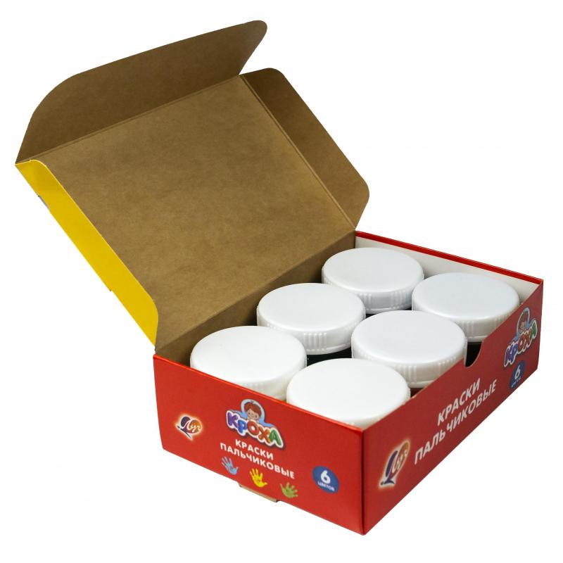 Краски пальчиковые 6 цв. Луч (40 мл). 24С 1508-08