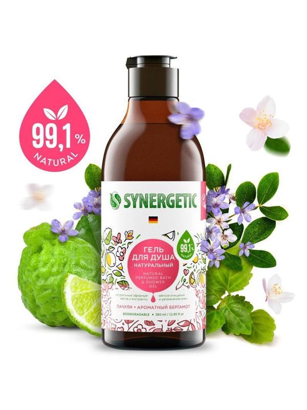 Гель для душа Synergetic Пачули и ароматный бергамот, 380мл