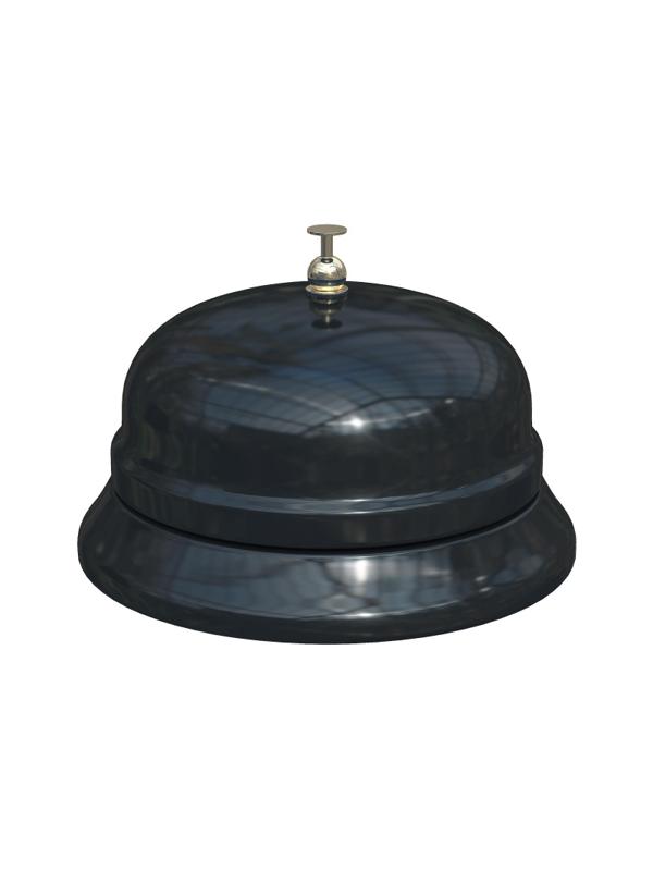 Звонок настольный, диаметр 85 мм, черный