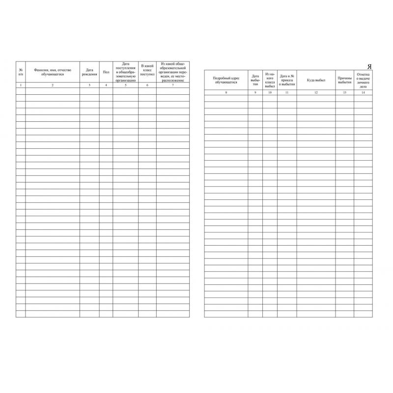 Книга алфавитная записи обучающихся. А4, 320стр.КЖ-118/1