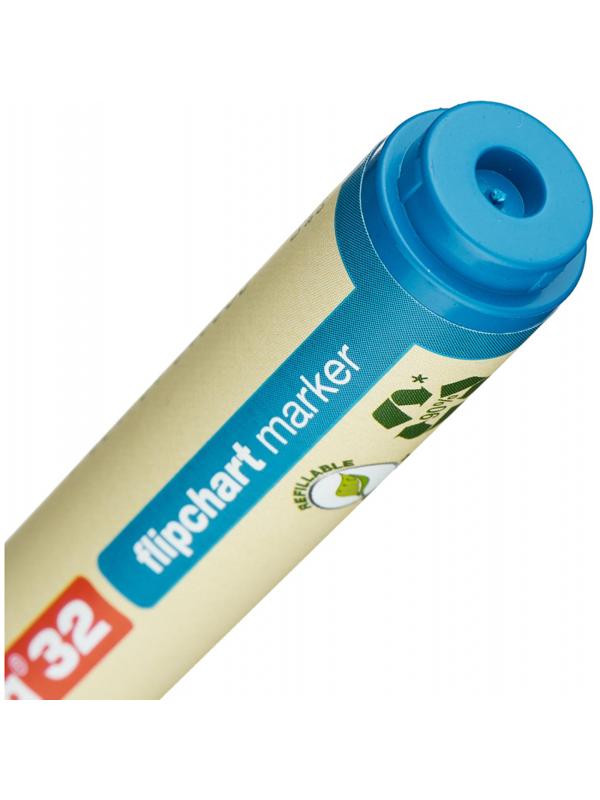 Маркер для флипчартов EDDING 32/3 Ecoline, 1-5 мм, синий, скошен. наконечн
