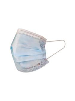 Маска медицинская 3-х слойная из нетканых материалов,гол,Премиум 50шт/уп