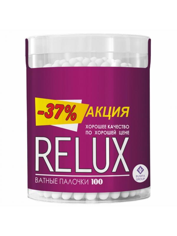 Палочки ватные RELUX 100шт/уп, стакан