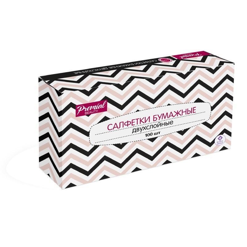 Салфетки косметические  'Premial' 2-сл. белые   100 шт/уп