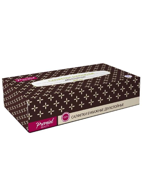 Салфетки косметические  'Premial' 2-сл. белые   100 шт/уп