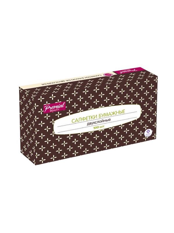 Салфетки косметические  'Premial' 2-сл. белые   100 шт/уп