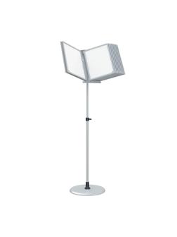 Демосистема напольная перекидная,10 панелей А4, цвет серый 153081-03