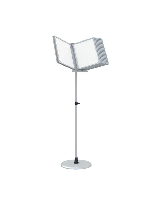 Демосистема напольная перекидная,10 панелей А4, цвет серый 153081-03