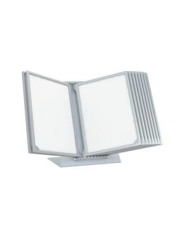 Демосистема настольная перекидная,10 панелей А4, цвет серый 153080-03