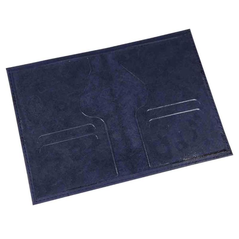 Обложка для паспорта Вдохновение нат.кожа тисн.конгрев синий 1,2-040-203-0