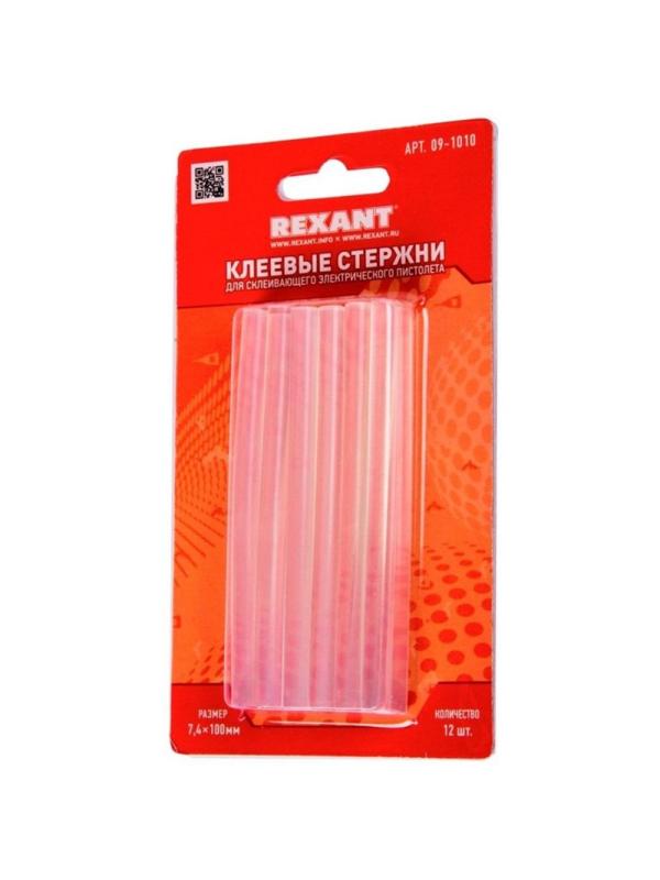 Стержень клеевой REXANT d7.4х100мм прозрачные, 12шт. (09-1010)