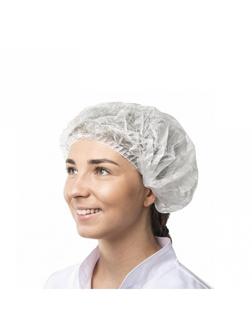 Шапочка Шарлотта н/с неткан. белая Шар-10/1р-Б 100шт./в уп