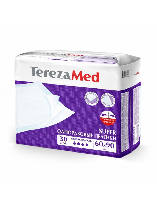 Пеленки впитывающие TEREZA MED 60х90см, SUPER 30шт/уп (90177)