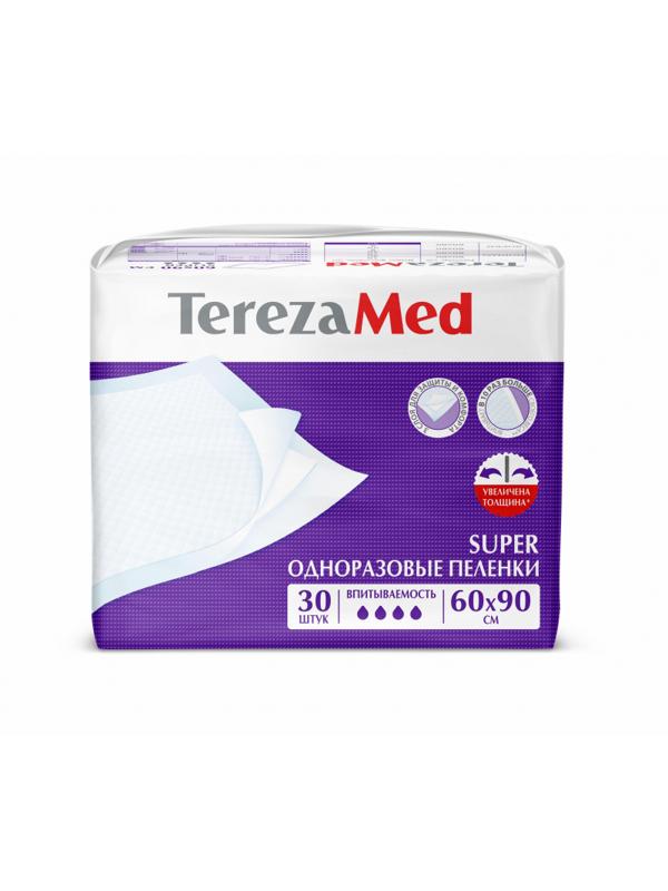 Пеленки впитывающие TEREZA MED 60х90см, SUPER 30шт/уп (90177)