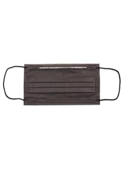 Маска медицинская 3-х сл.,резинка,черная Классик картон 50шт/уп