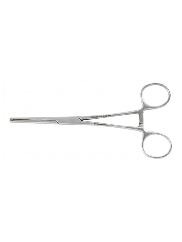 Зажим к/о 1х2 зубый, зубчатый, прямой №2, 160 мм, J-17-118