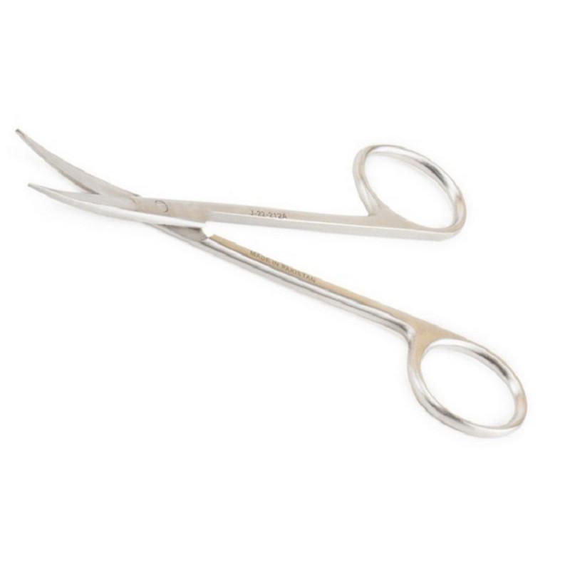 Ножницы глазные остроконечные вертикально изогнутые, 113 мм, J-22-212A