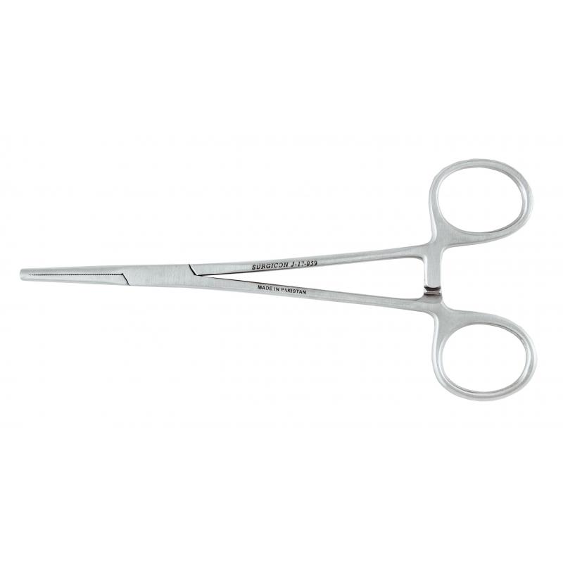 Зажим к/о 1х2 зубый, зубчатый, прямой №1, 150 мм, J-17-059