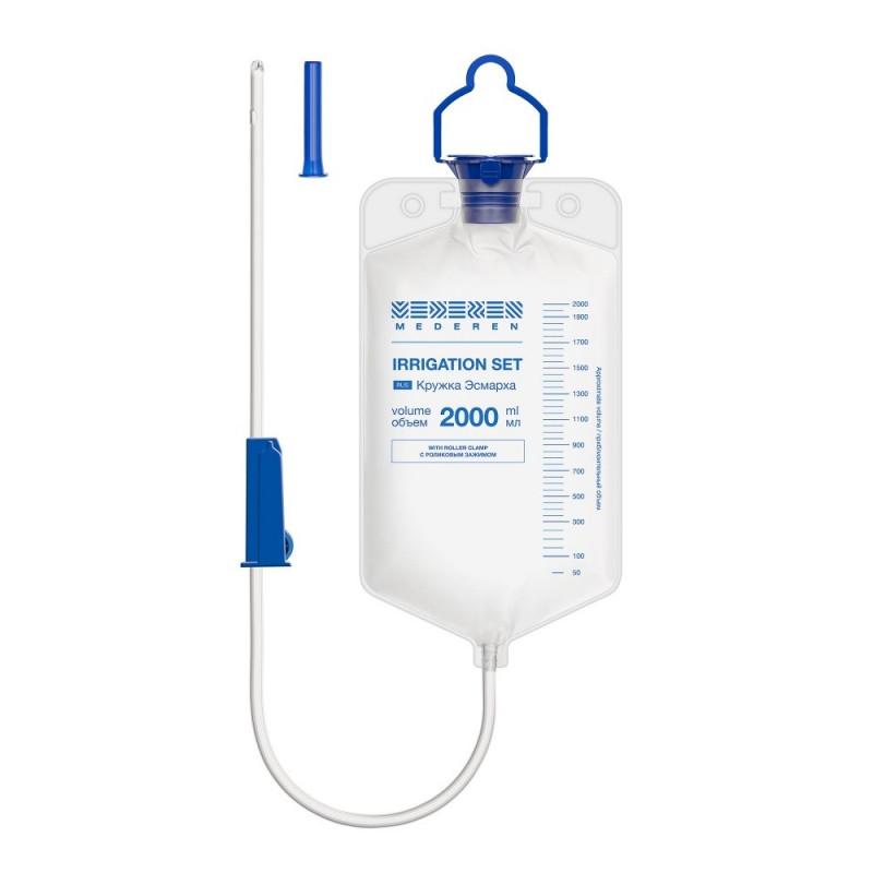 Кружка Эсмарха Mederen однораз. стерил. с рол. заж,2,0л, 0316-M100-03