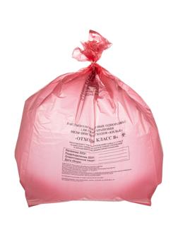 Пакет для мед.отходов кл.В красный 700х1100х18мкм,120л, 100 шт/уп, ПТП Киль