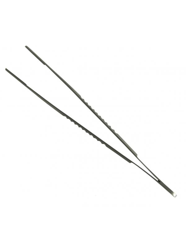 Пинцет анатомический с атравматической нарезкой 150х2,5 мм, J-27-255