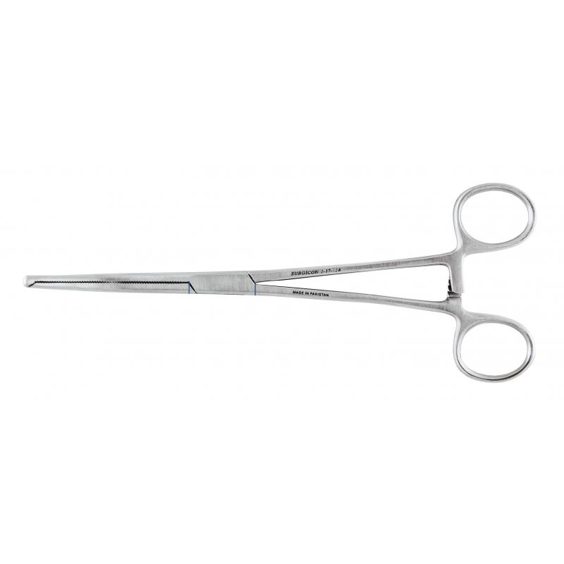 Зажим к/о 1х2 зубый, зубчатый, изогнутый №3, 200 мм, J-17-128