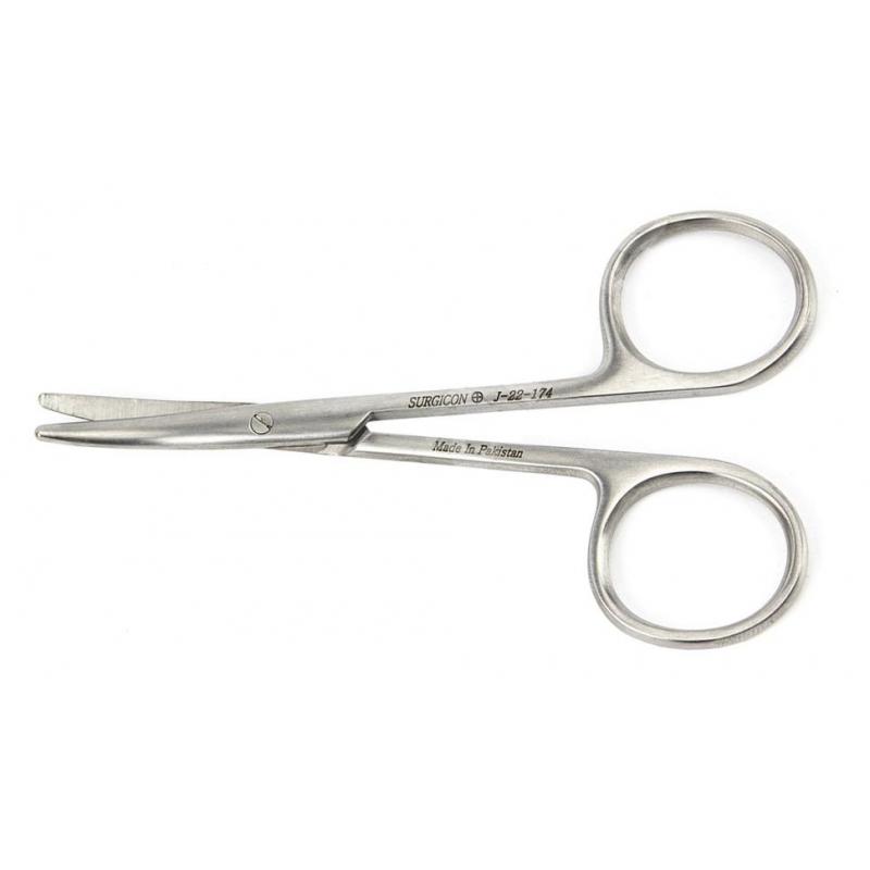 Ножницы тупоконечные вертикально изогнутые, 100 мм, J-22-174