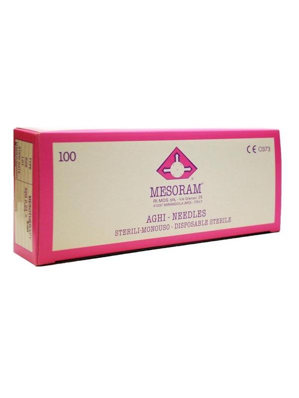 Игла для мезотерапии 32 G (0,23x4мм) MESORAM, 100 шт. в уп