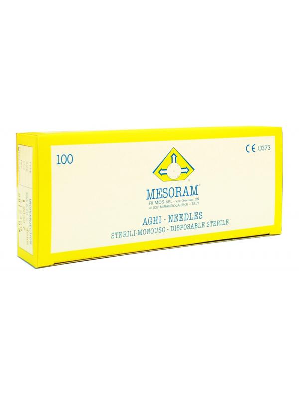 Игла для мезотерапии 33G (0,2x12мм) вн.д.0,16мм MESORAM,100шт./уп