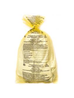 Пакет для мед.отходов кл.Б желтый 300х330х10мкм, 5 л, 100 шт/уп, СЗПИ