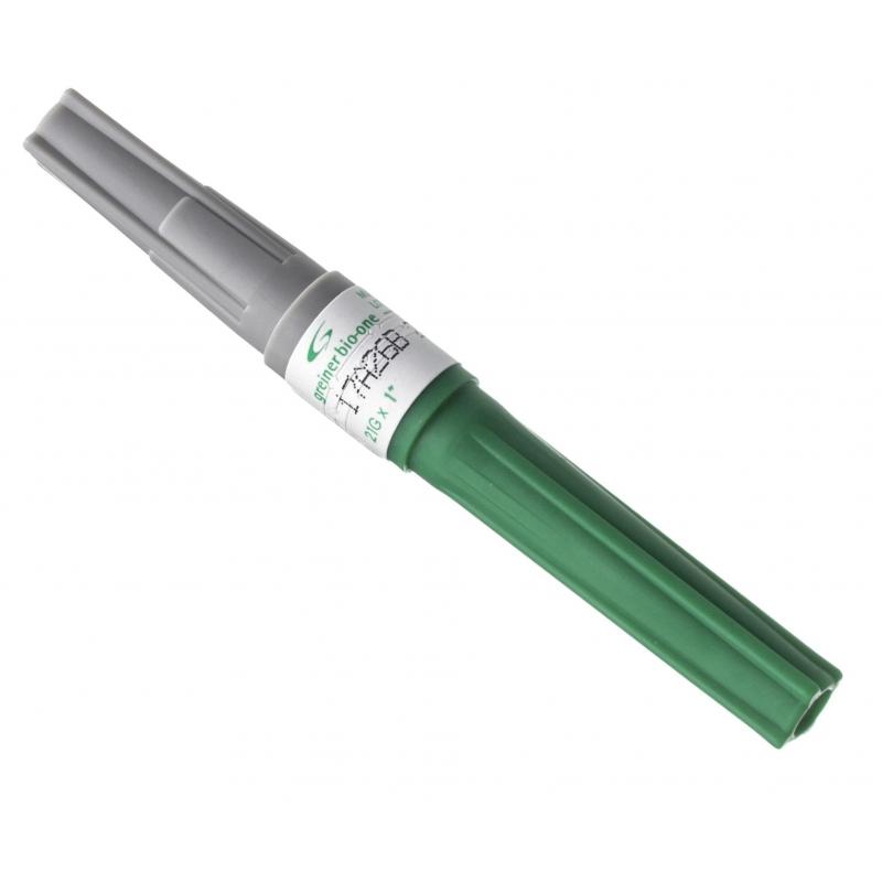 Игла двусторонняя 21G (0,8х25мм) зеленая 450072 VACUETTE 100шт/уп
