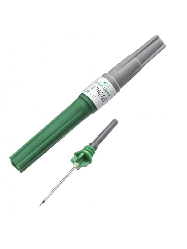 Игла двусторонняя 21G (0,8х25мм) зеленая 450072 VACUETTE 100шт/уп