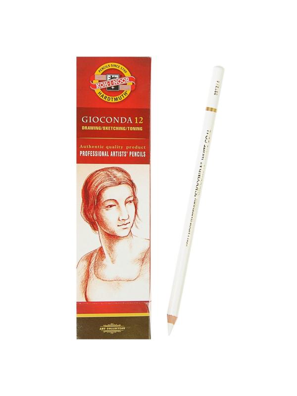Уголь художественный белый в карандаше GIOCONDA EXTRA 8812, B, 8812002003KS