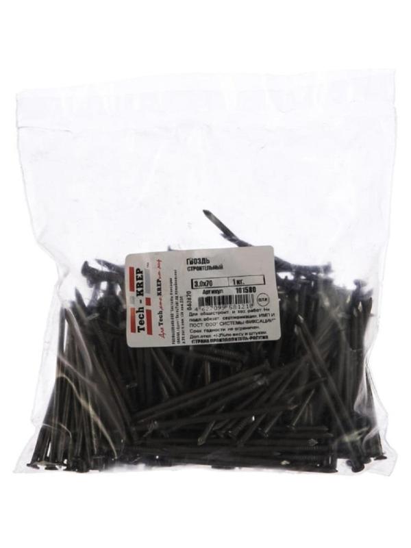 Гвозди строительные 3,0х70, 1 кг пакет Tech-Krep 101580