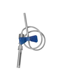 Игла-бабочка 23G 19см голуб. с луер-адапт. MR 100шт/уп